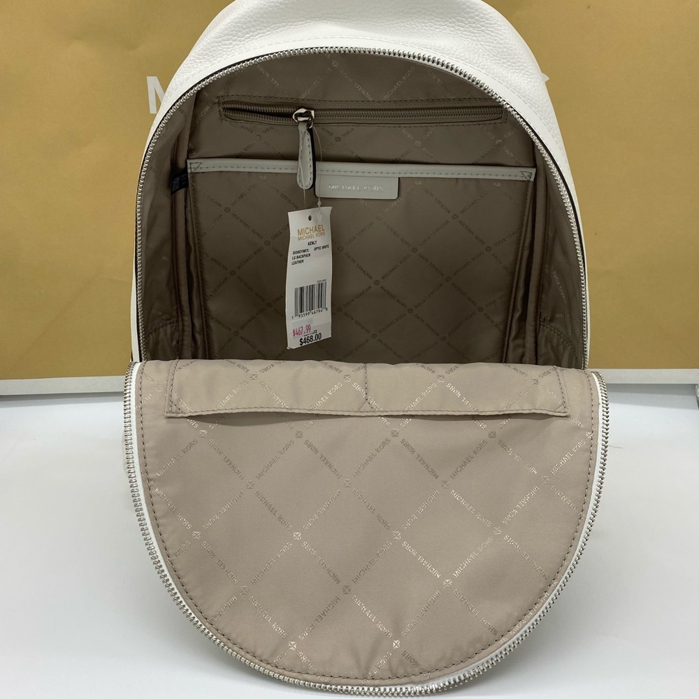 MICHAEL KORS KENLY LARGE BACKPACK OPTIC WHITE - Picture 13 of 16